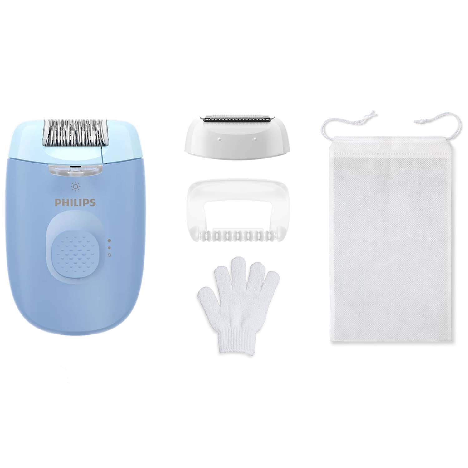 Epilator med sladd, 4 tillbehör, LED-lampa | Hem & Hobby | Pryloteket