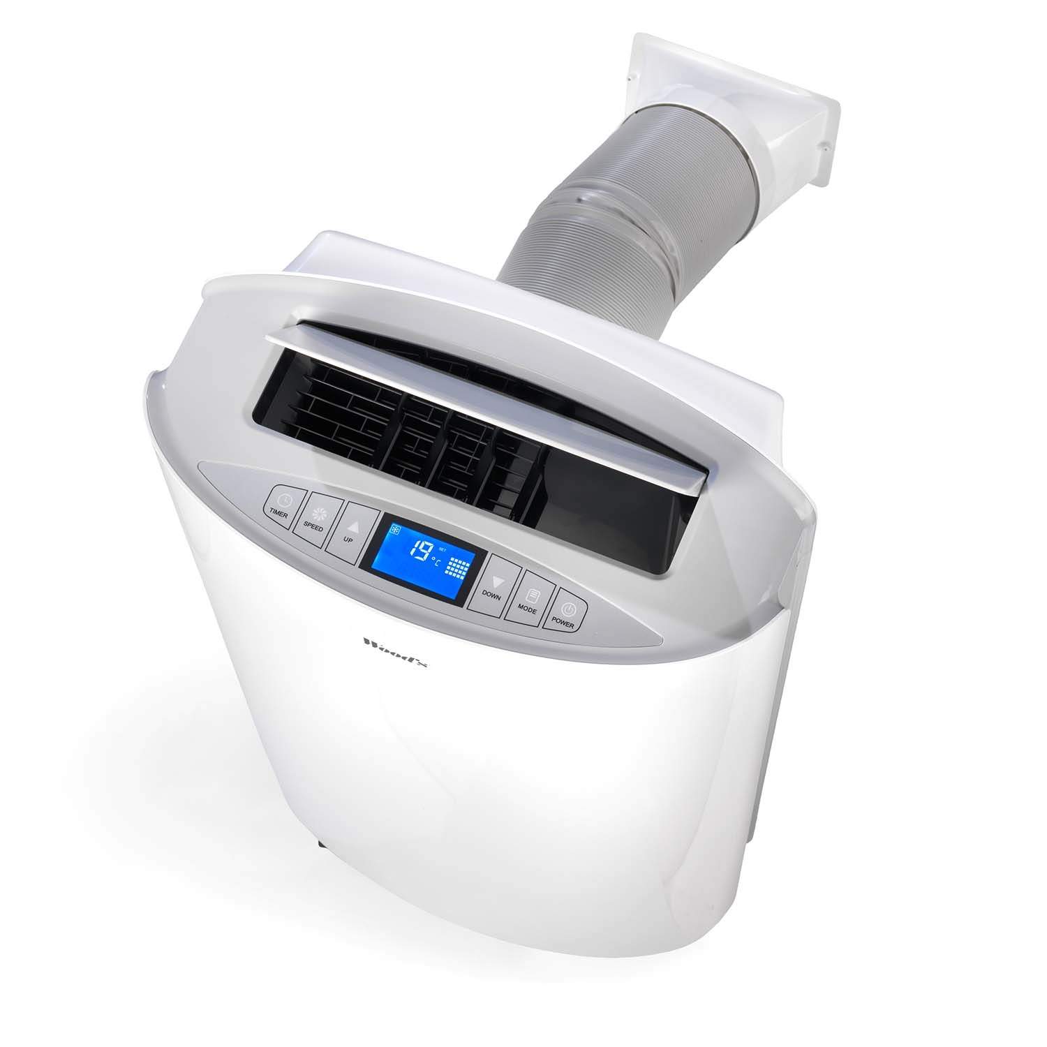 Bærbar klimaanlæg 12K BTU, WiFi, Lydløs, 35m²