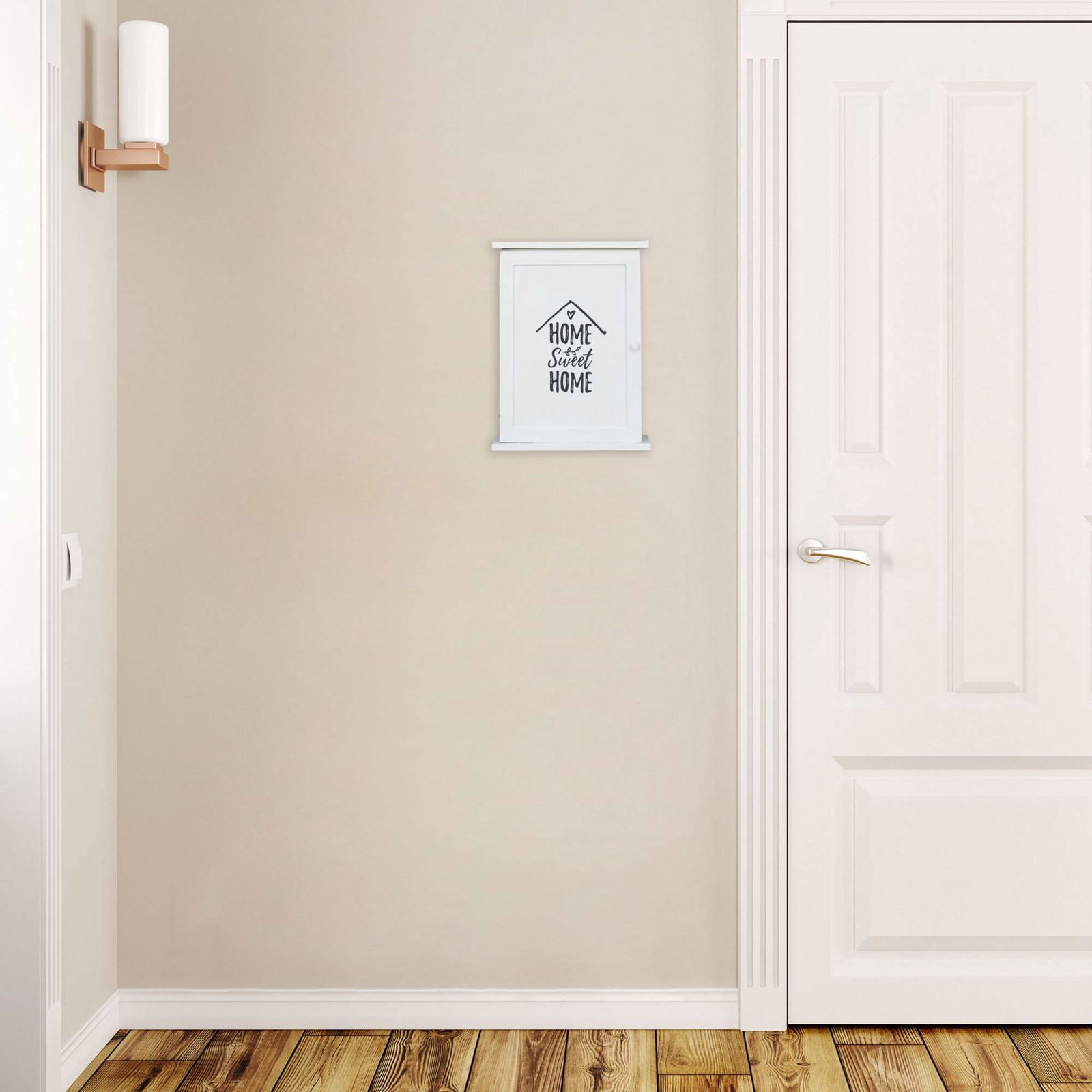 Nøgleboks i træ med motiv