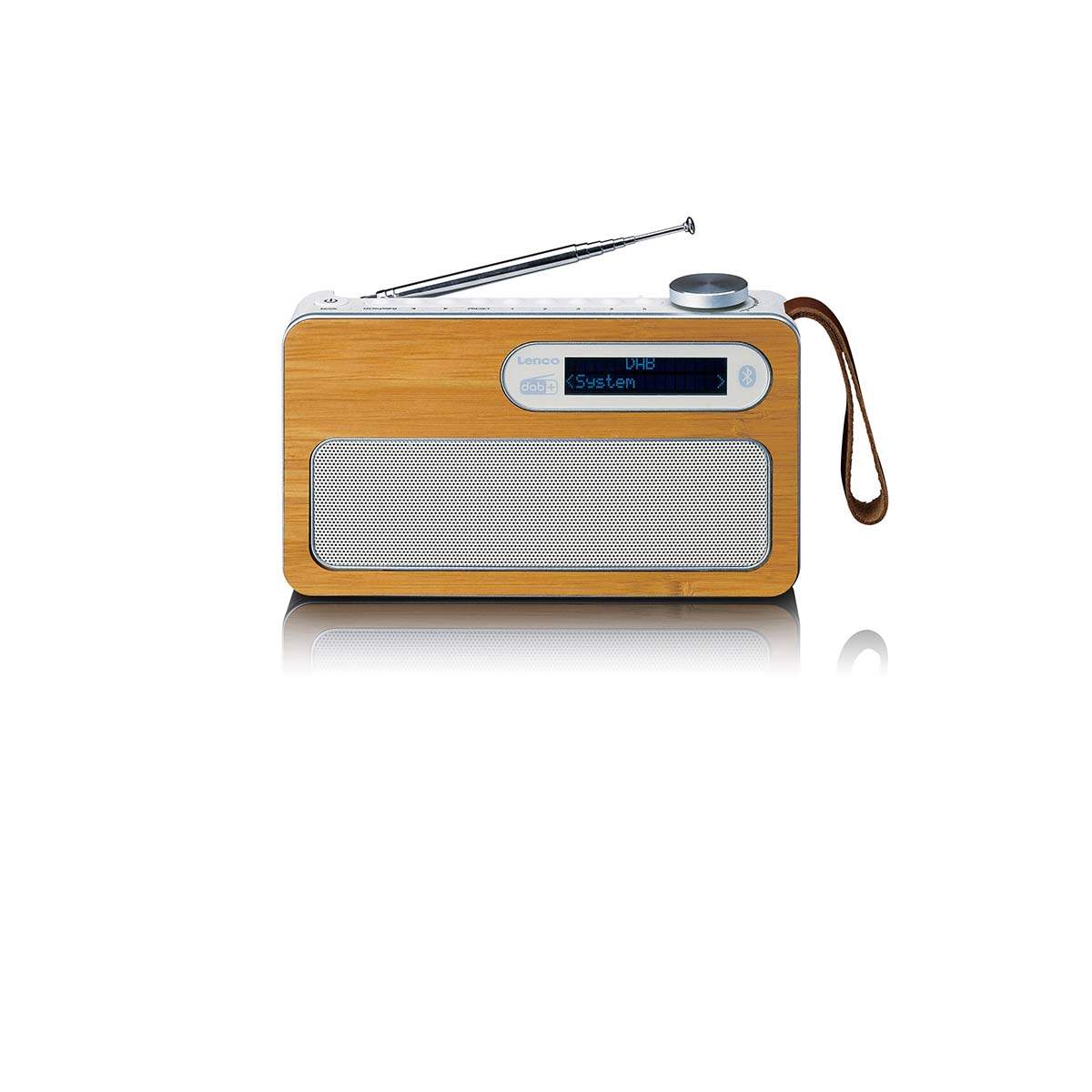 Bärbar DAB+-radio med Bluetooth, Bamboo, 20 förinställningar | Hem & Hobby | Pryloteket