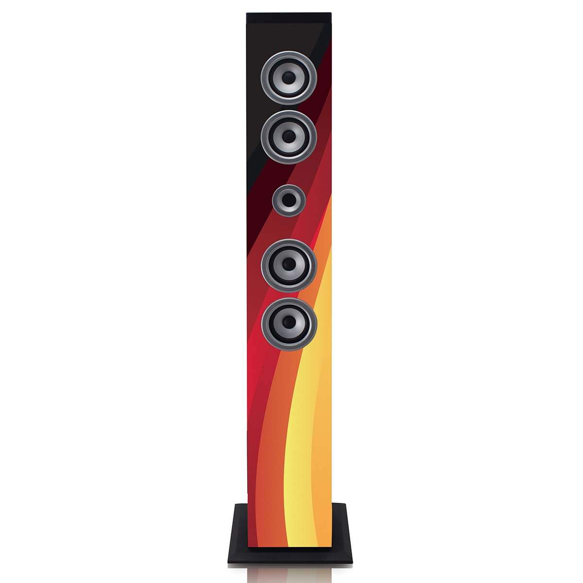 Bluetooth Tower-højttaler – USB, FM-radio, LCD-skærm billede