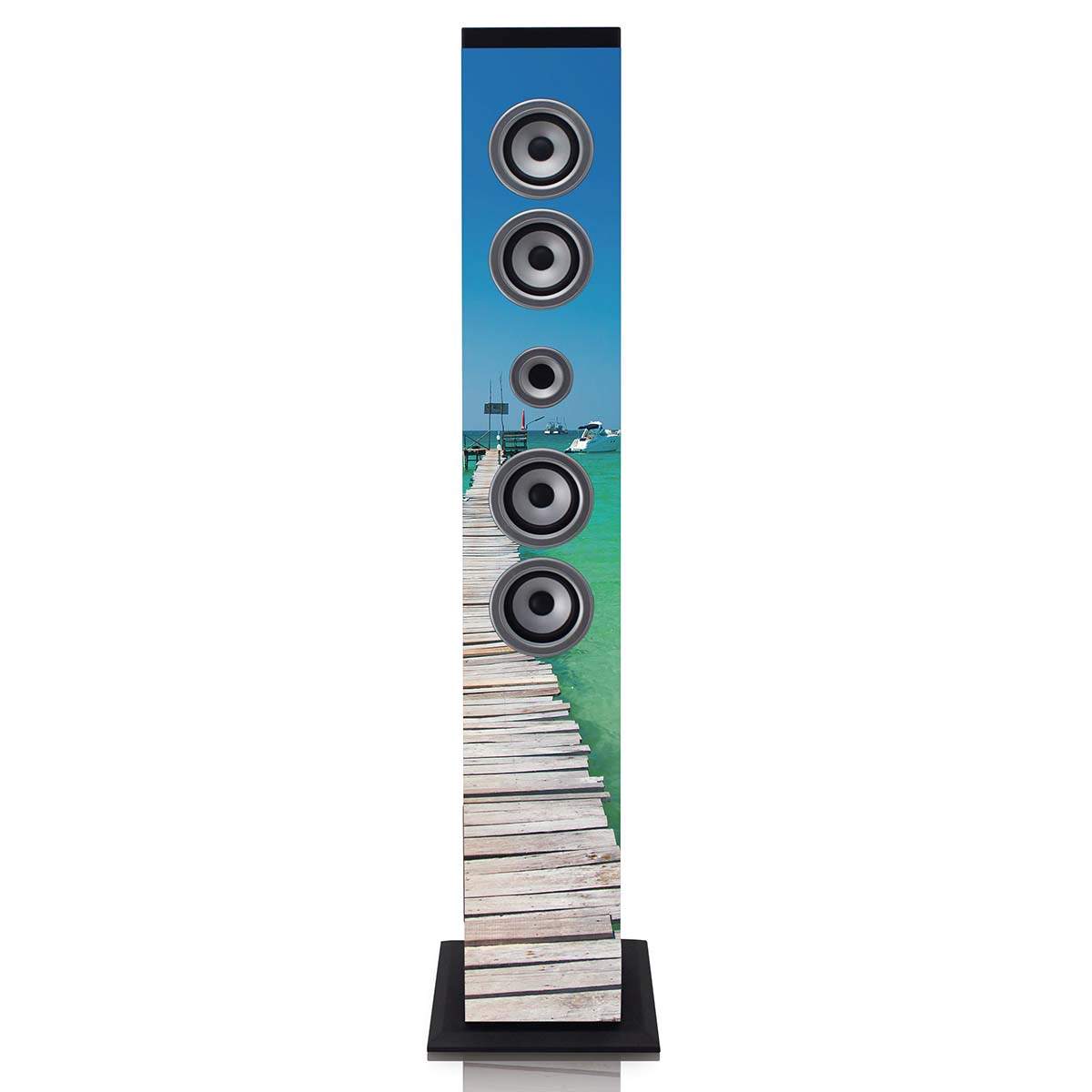 Bluetooth Tower-højttaler – USB, FM-radio, AUX-indgang billede