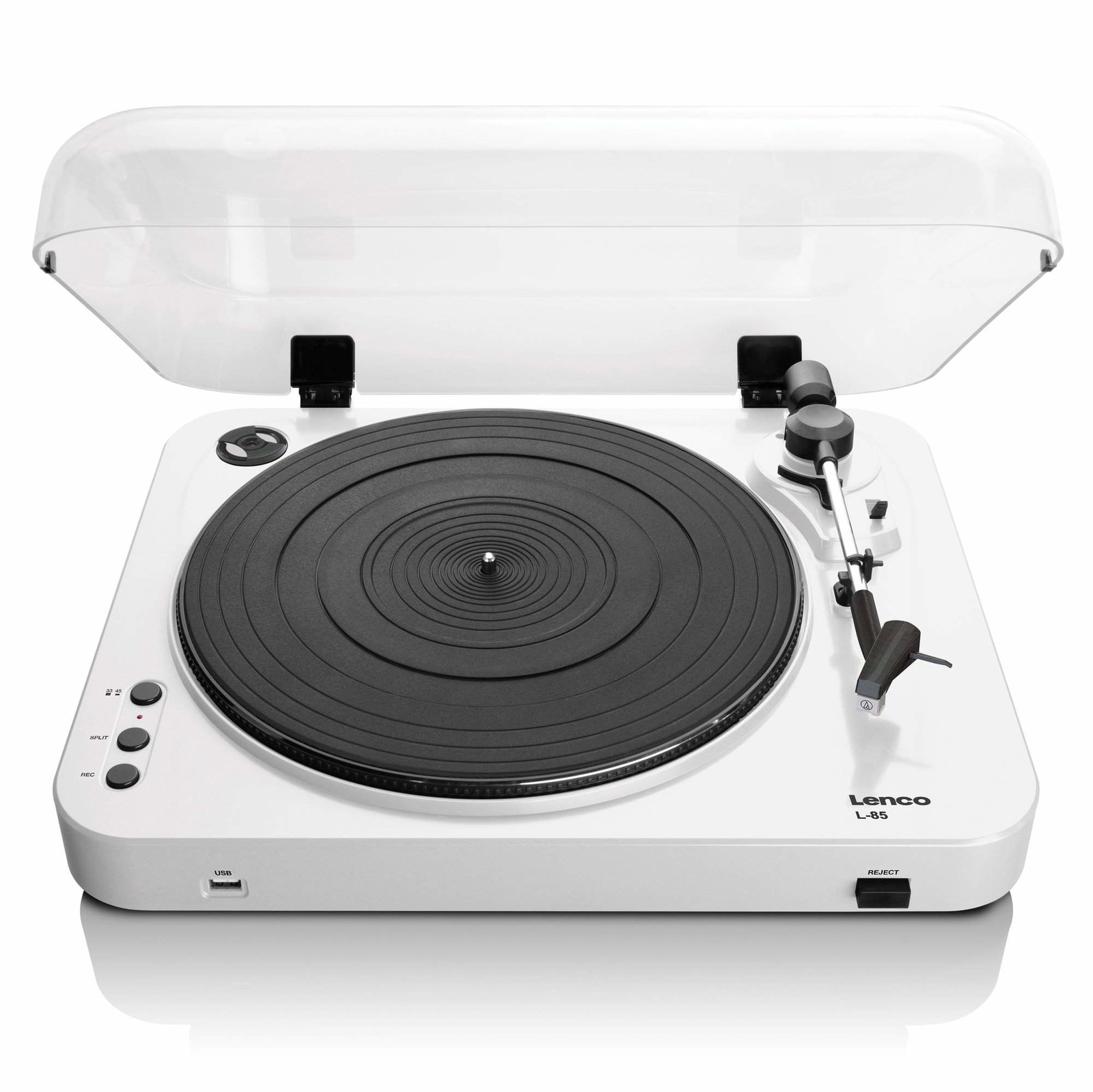 Skivspelare med USB-kodning – Vit, halvautomatisk | Hem & Hobby | Pryloteket