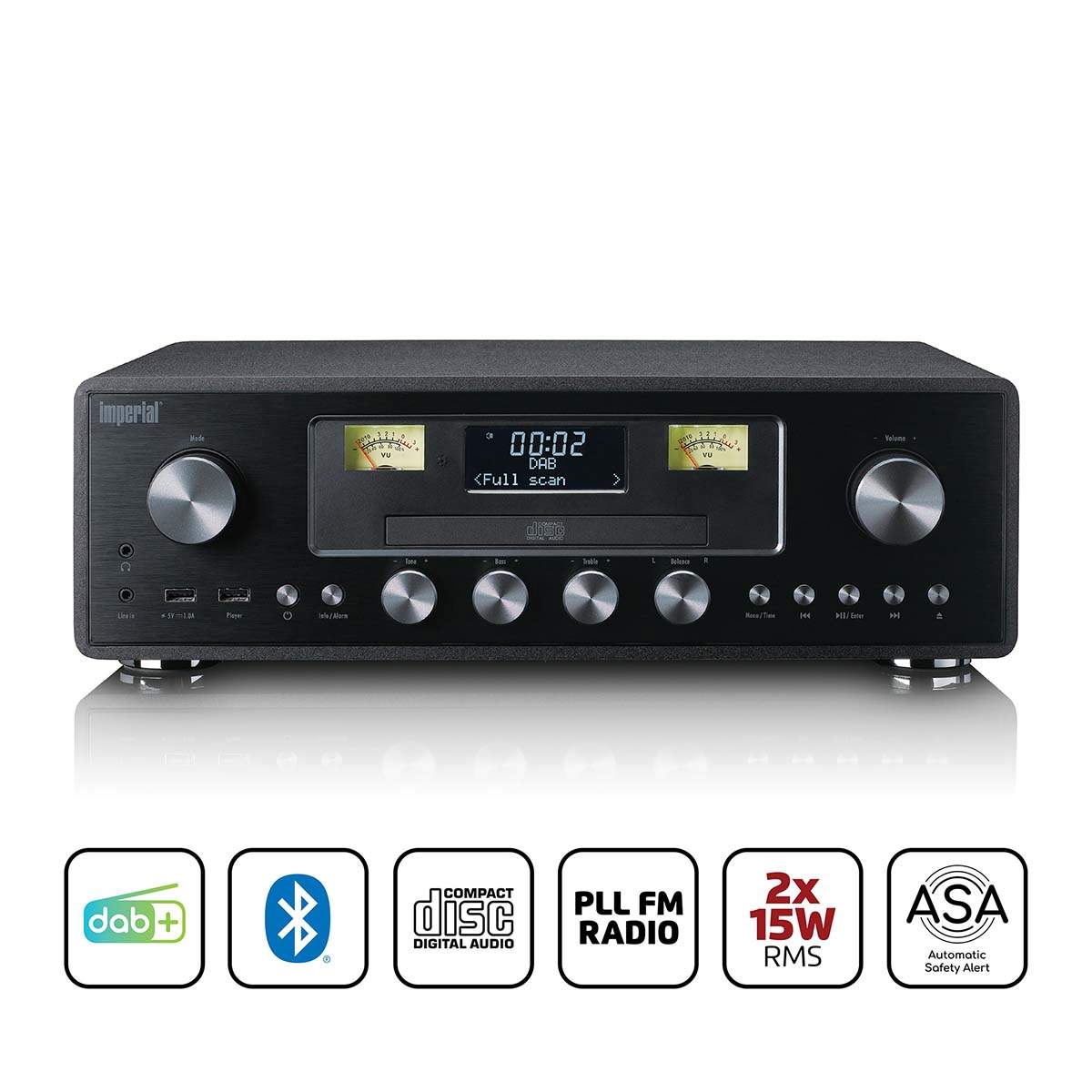 DAB+/FM-radio med CD, USB, Bluetooth, ASA-aviseringar | Hem & Hobby | Pryloteket