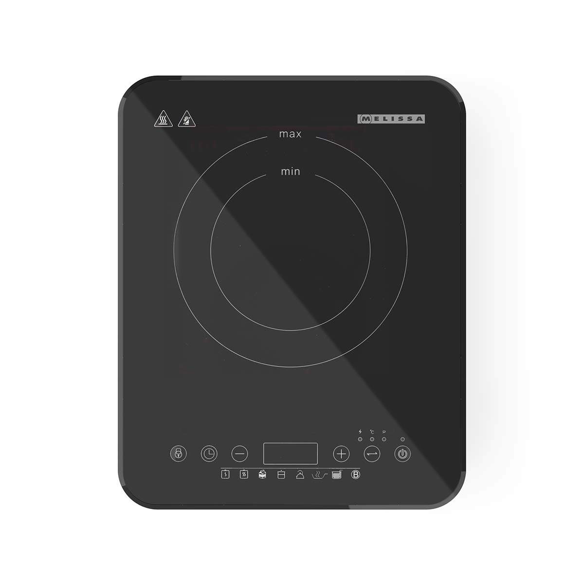 Induktionskogeplade, 2000W, 10 niveauer, timer, sort billede