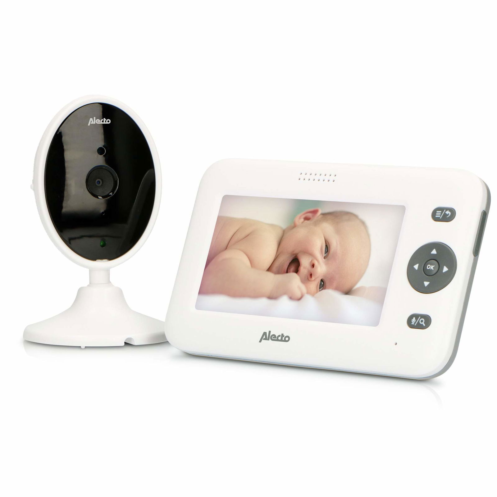 Videobabyalarm, 4,3" farveskærm, nattesyn billede