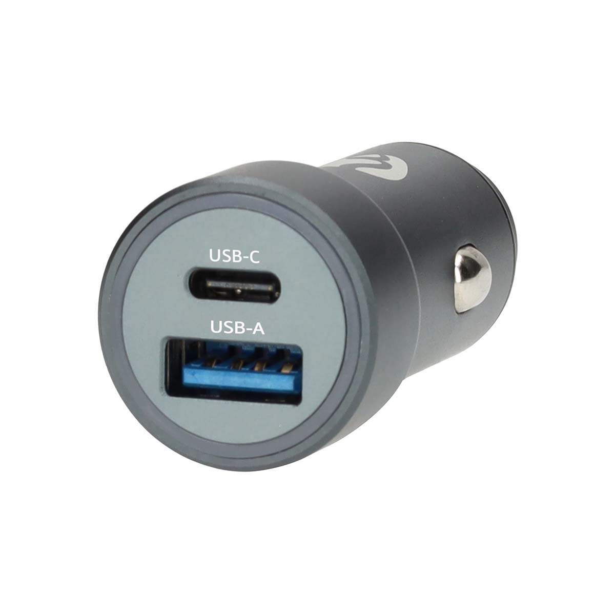 Biloplader med dobbelt port, 48W, USB-A/USB-C, hurtig opladning