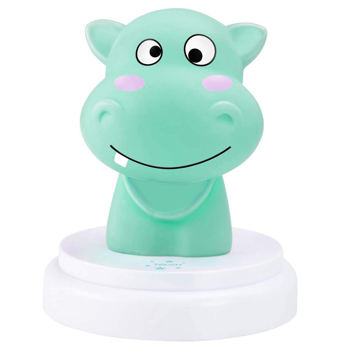 LED Hippo Natlampe, Blå, Automatisk Slukning, Batteridrevet billede