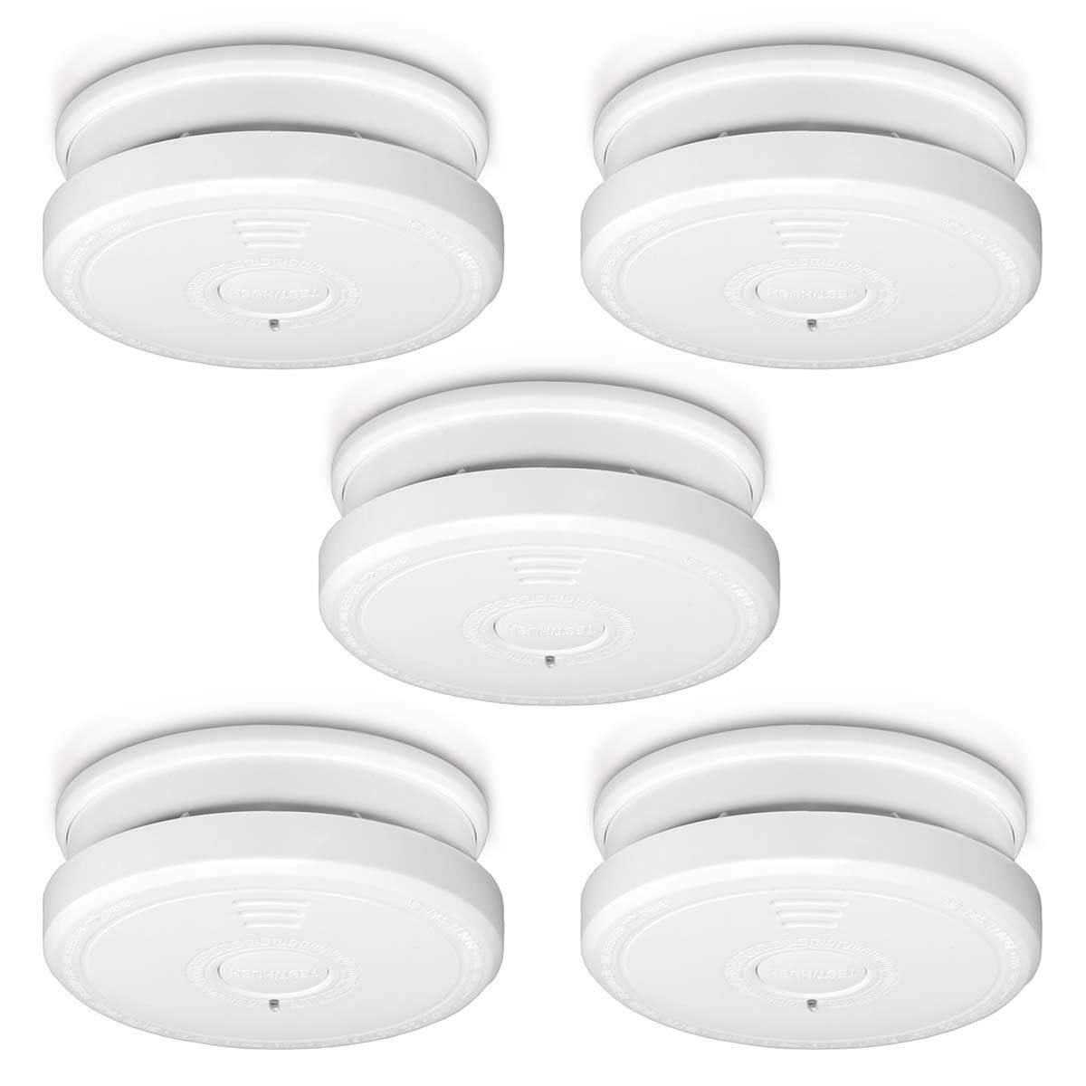 Rökdetektor 5-pack med tystknapp, vit | Hem & Hobby | Pryloteket