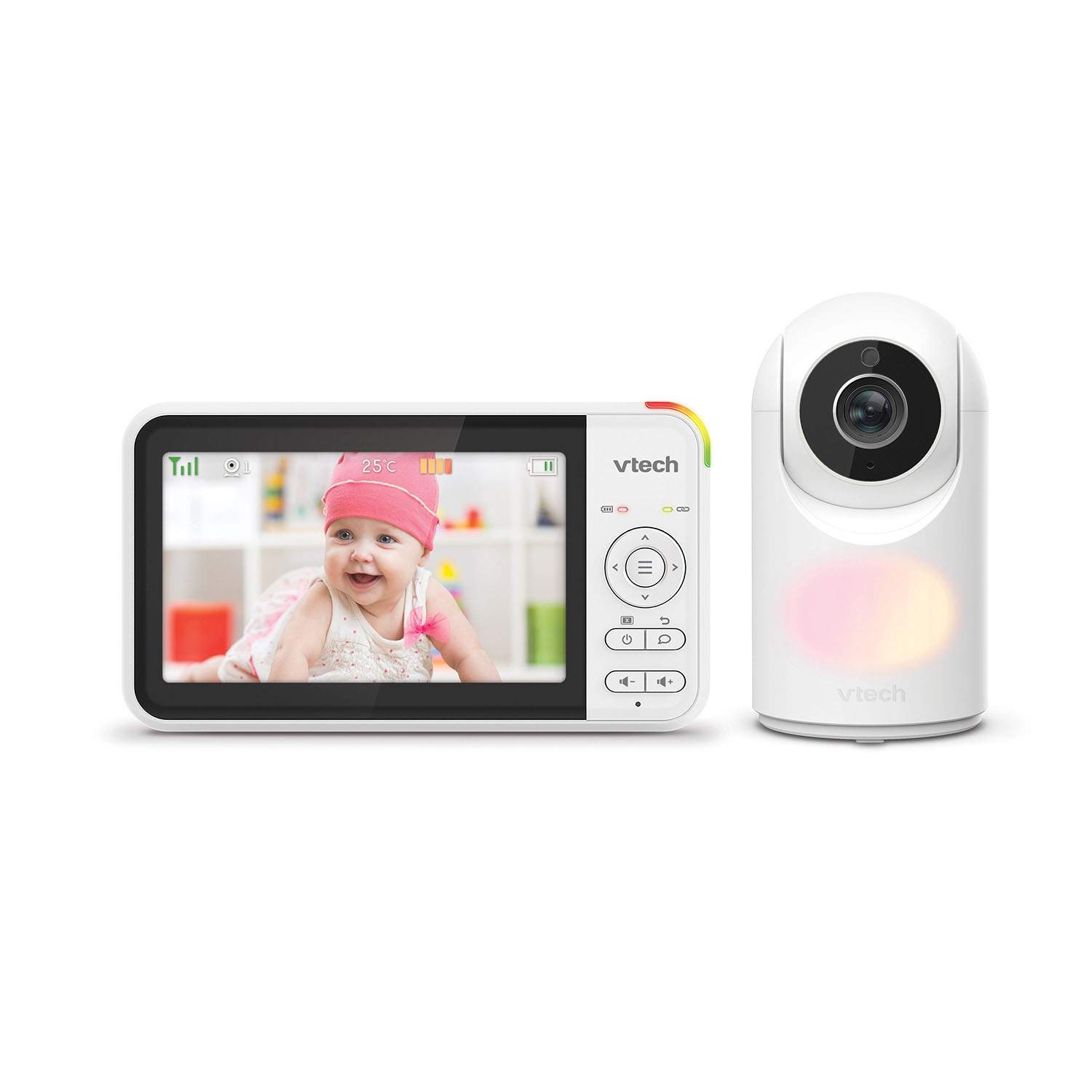 5" videobabyalarm med panorering, vipning, zoom og natlys