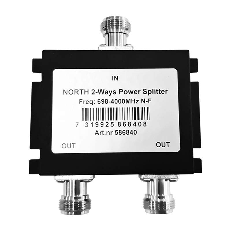 2-vejs strømsplitter 698-4000MHz N-hunporte