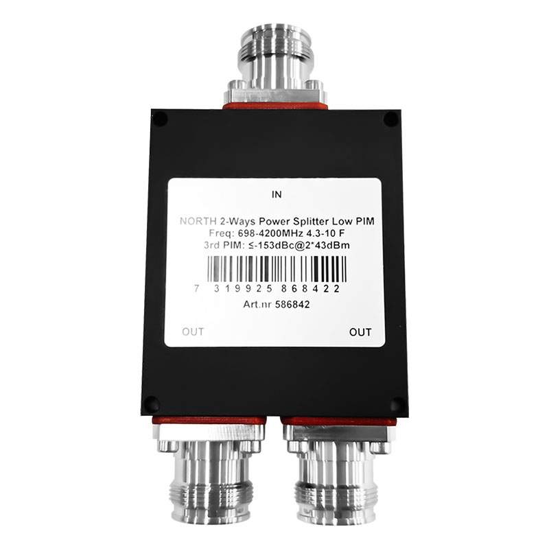 Strømfordeler 698-4200MHz, lav PIM, 4.3-10 hun