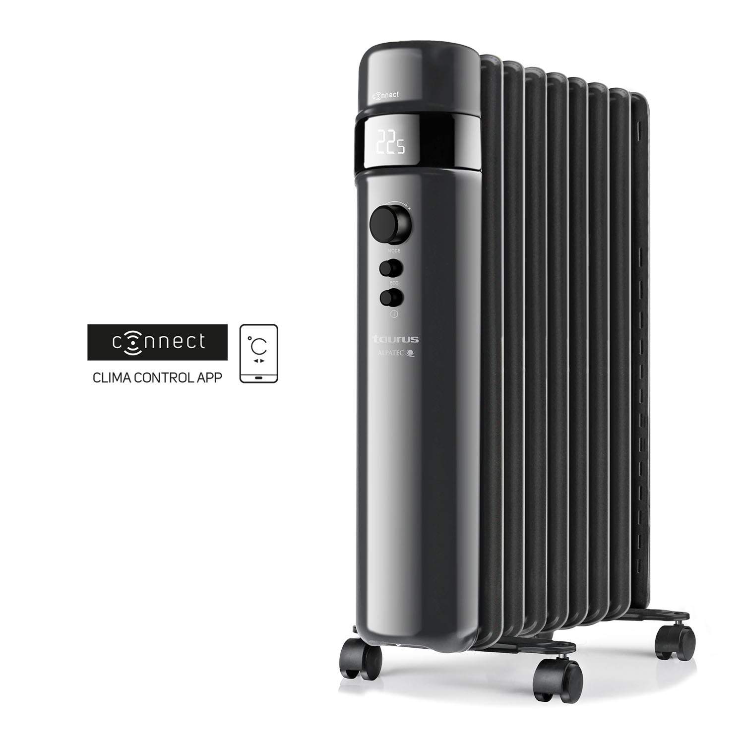 Smart olievarmer, 2000W, app- og stemmestyring