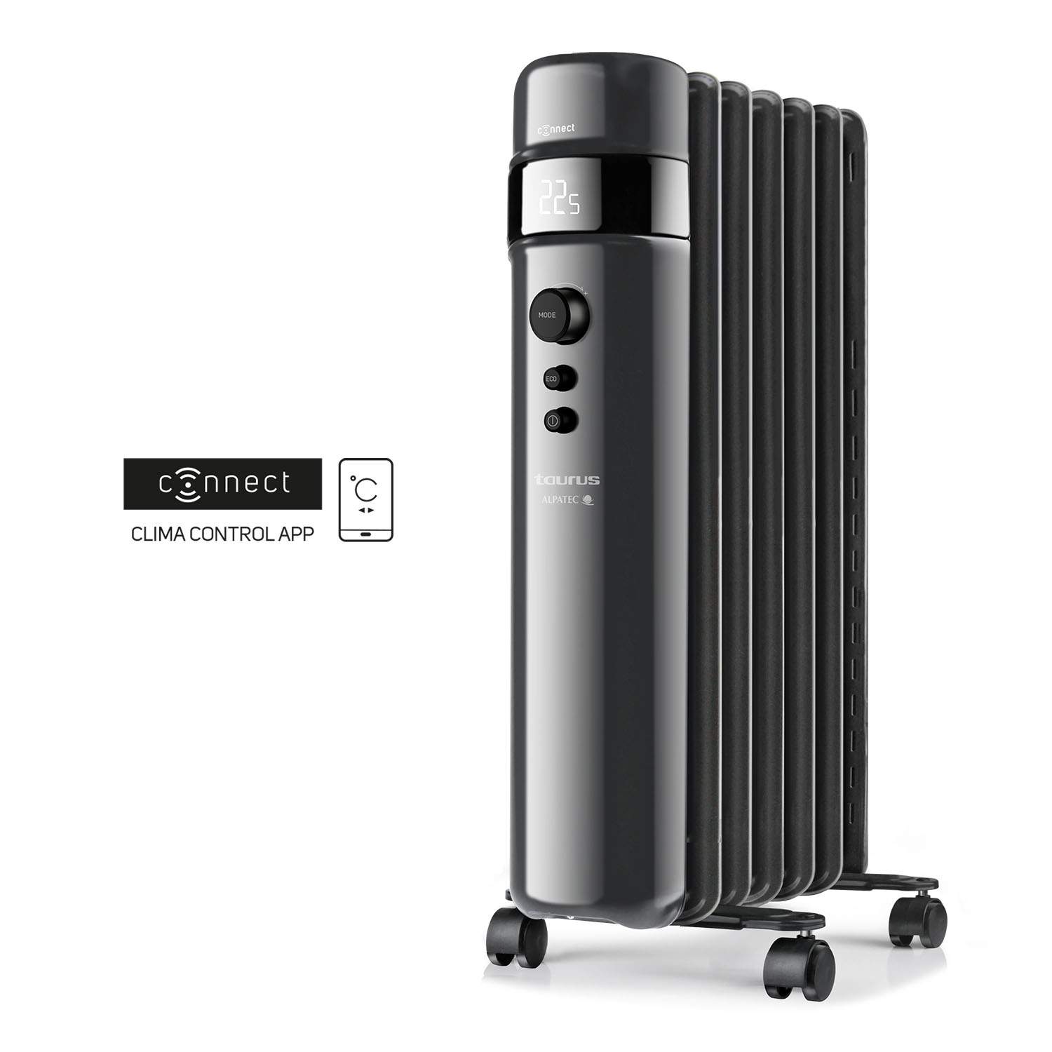 Smart olievarmer, 1500W, WiFi og stemmestyring billede