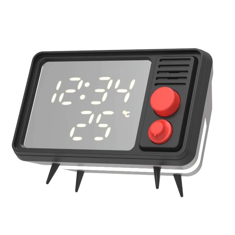 MOB Speaker Alarm Clock with Light TV Retro Black/Grey | Sport & Fritid - Friluftsliv & Camping - Belysning | Pryloteket