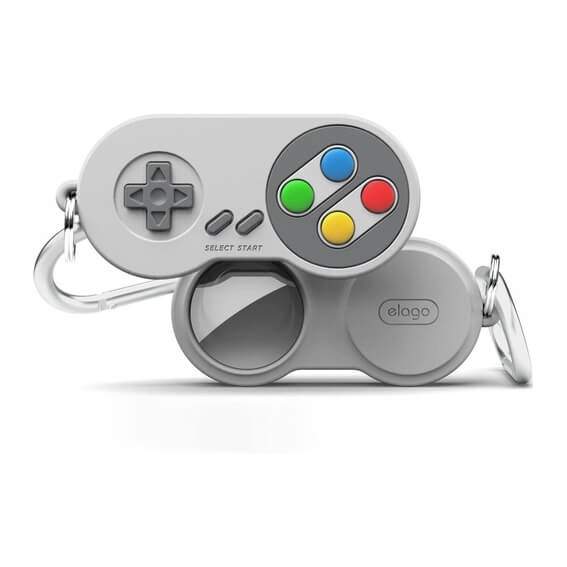 ELAGO W5 Retro Airtag Taske til AirTag lysegrå