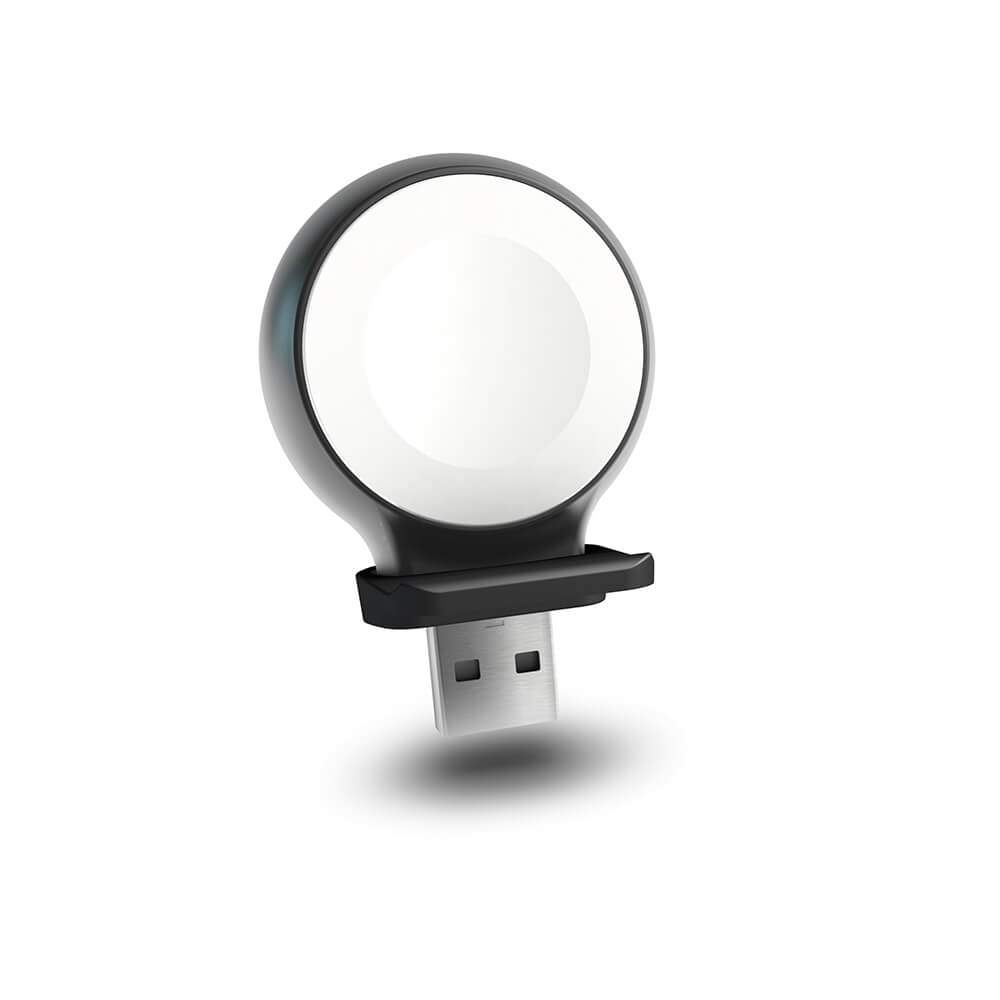 ZENS Apple Watch Oplader Trådløs USB-A Stick Aluminium Sort (MFI-modul)