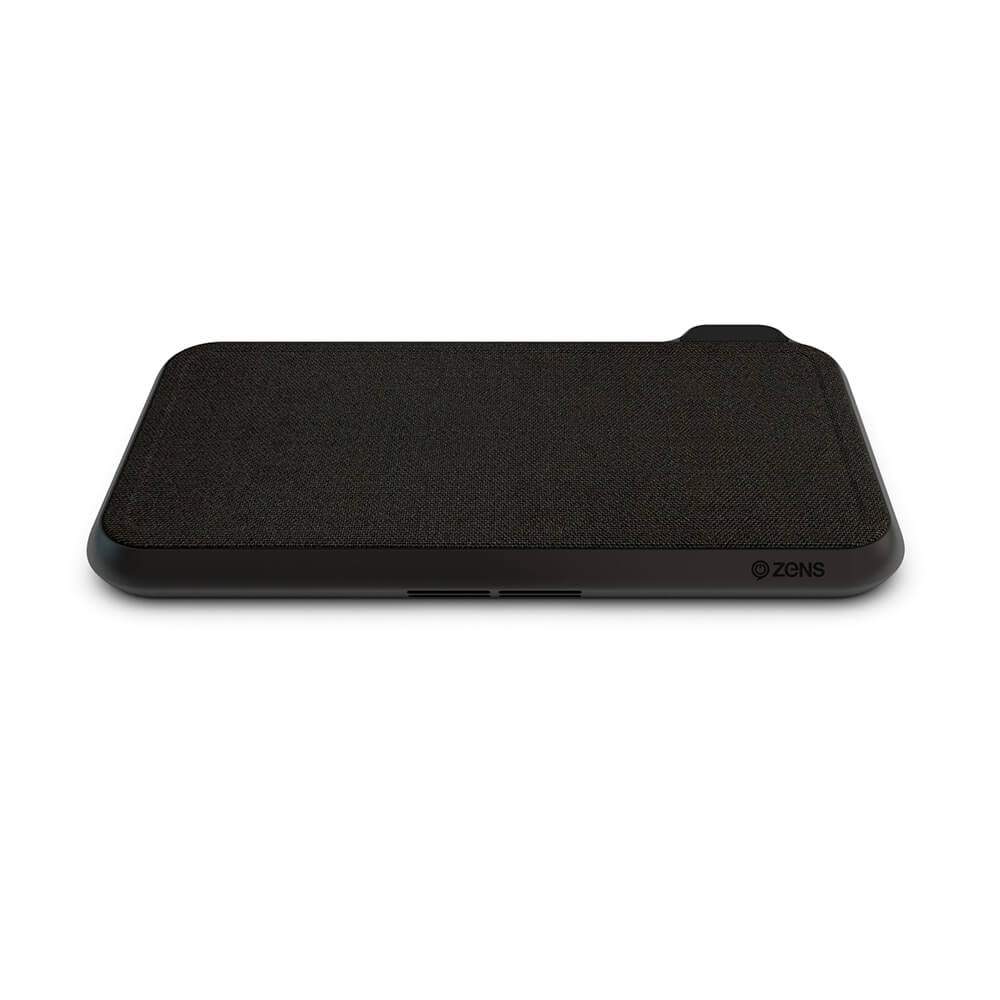 ZENS Dual Bordlader QI Liberty 16 spoler 2x15W stofoverflade (Apple & Samsung QC)