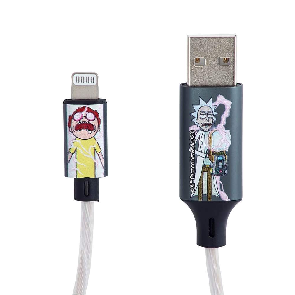 RICK&MORTY USB A til Lightning Light-Up 1,2m