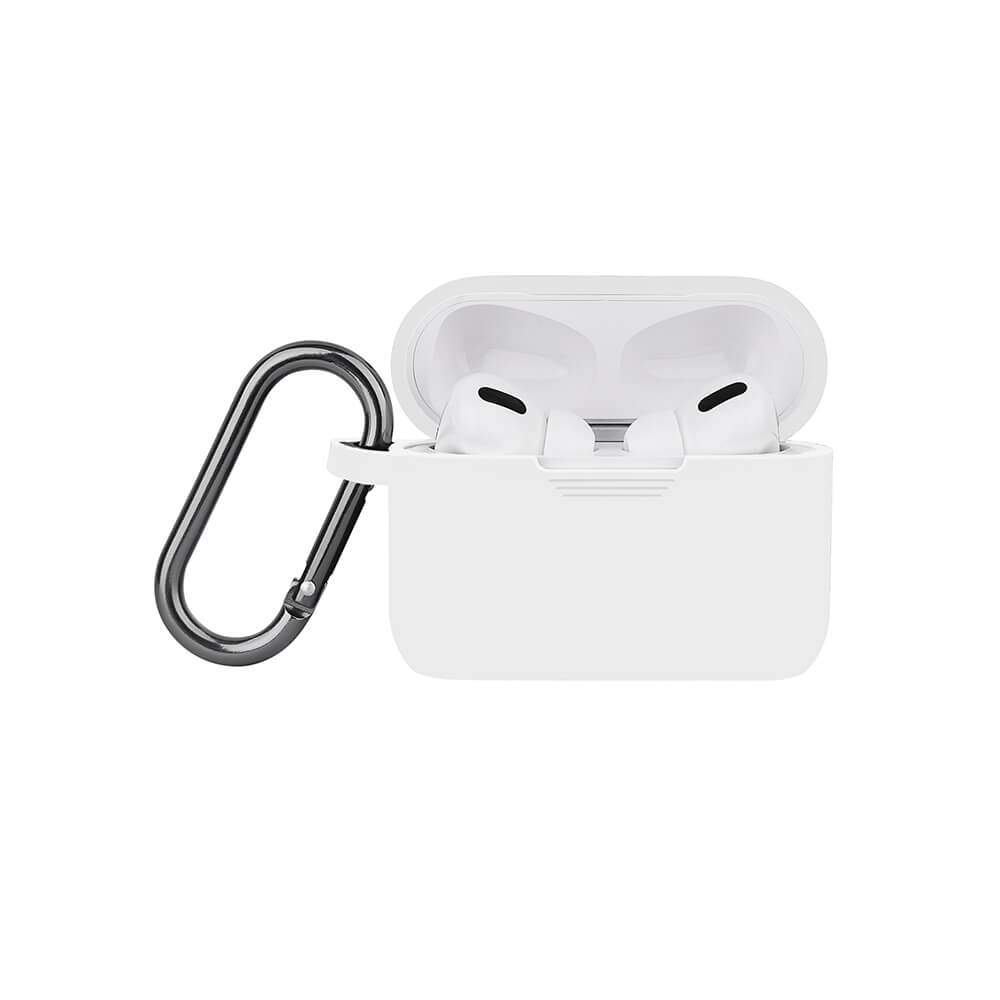 NORTH Airpods Pro Protective Case Silikone Karabinhager Hvid