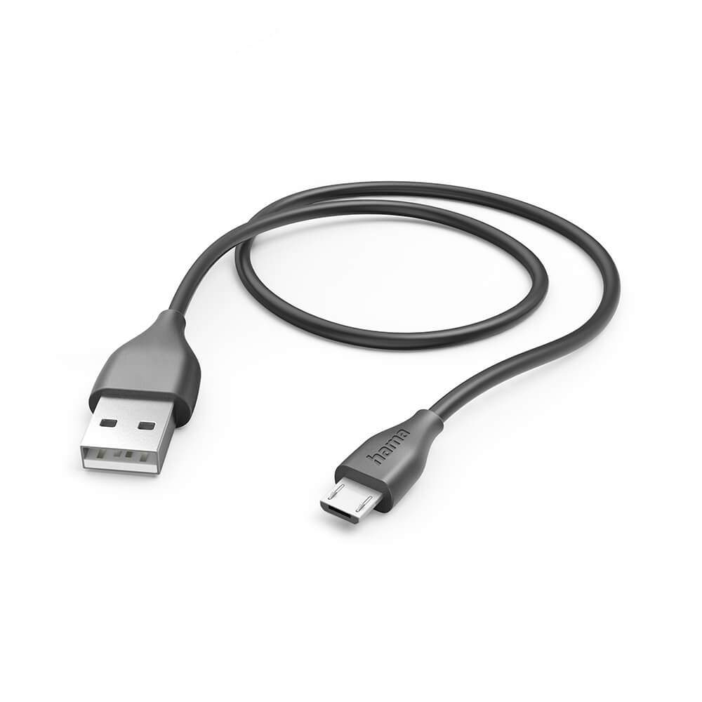 HAMA Charging Cable USB-A to Micro-USB Black 1.5m | Elektronik - Kablar & Adaptrar - Adaptrar & Signalomvandlare - USB | Pryloteket