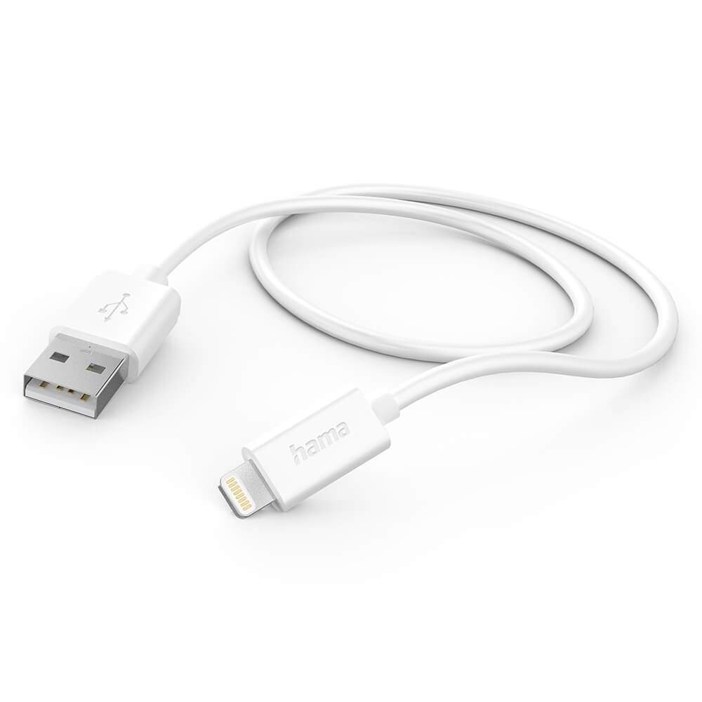 HAMA Charging Cable USB-A to Lightning White 1.0m | Elektronik - Kablar & Adaptrar - Adaptrar & Signalomvandlare - Lightning | Pryloteket