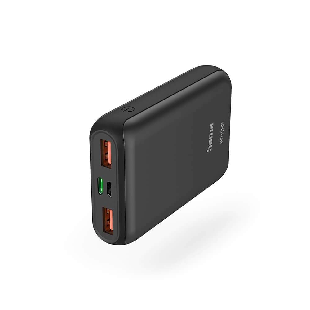 HAMA Powerbank PD 10000mAh Anthracite | Elektronik - Kablar & Adaptrar - Adaptrar & Signalomvandlare - USB | Pryloteket