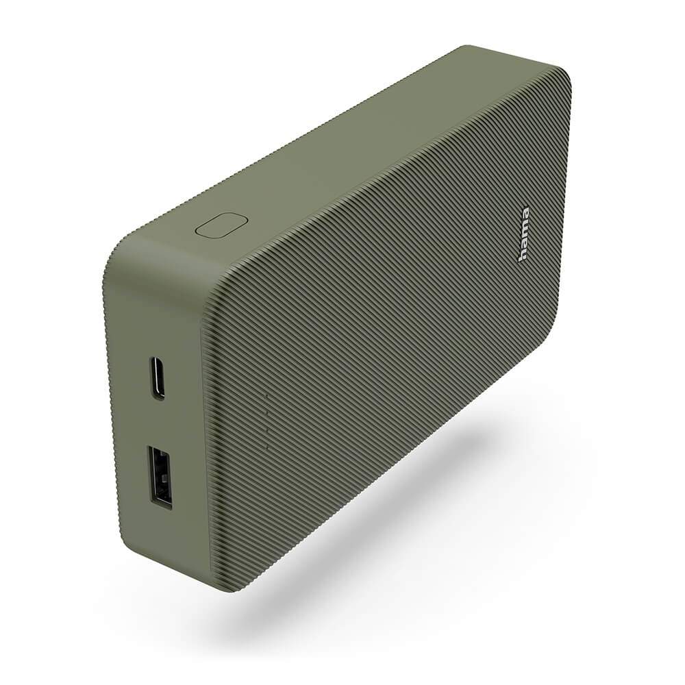 HAMA Powerbank Color 20 20000mAh USB-C+USB-A Grøn