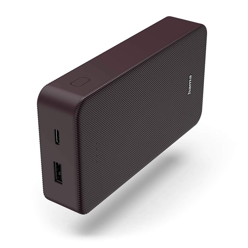 HAMA Powerbank Color 20 20000mAh USB-C+USB-A Plum