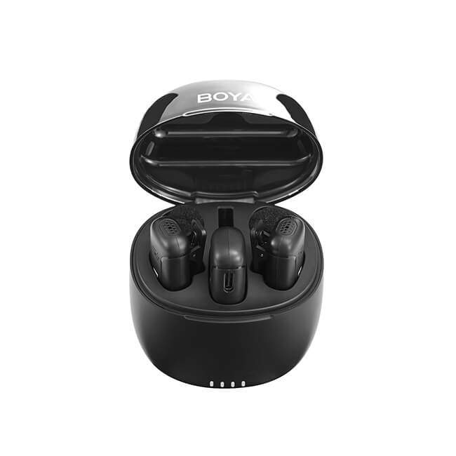 BOYA trådløs 2,4 GHz mikrofon x2 BY-WM3T-D2 Lightning - Opladningsetui