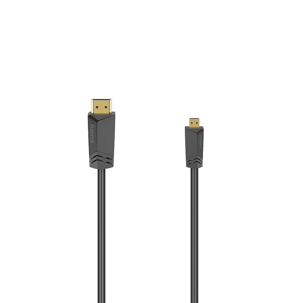 HAMA Cable HDMI High Speed Type A-D 4K 18 Gbit/s 1.5m Black | Elektronik - Kablar & Adaptrar - Kablar | Pryloteket