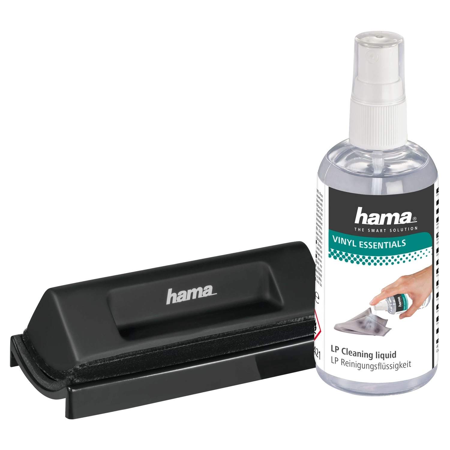 HAMA Rensesæt Vinylplader Børste og rengøringsmiddel 100 ml