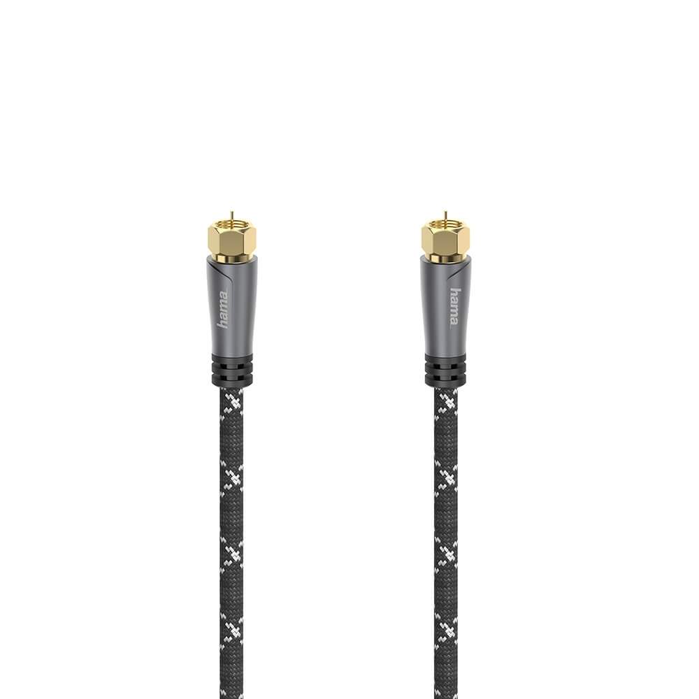 HAMA Antenna Cable SAT 120dB F-F Black/Grey 1.5m | Elektronik - Kablar & Adaptrar - Adaptrar & Signalomvandlare - Video | Pryloteket