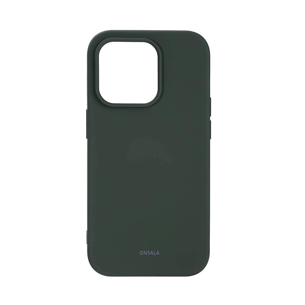 ONSALA Bagcover Silikone iPhone 14 Pro 6.1" Olivengrøn