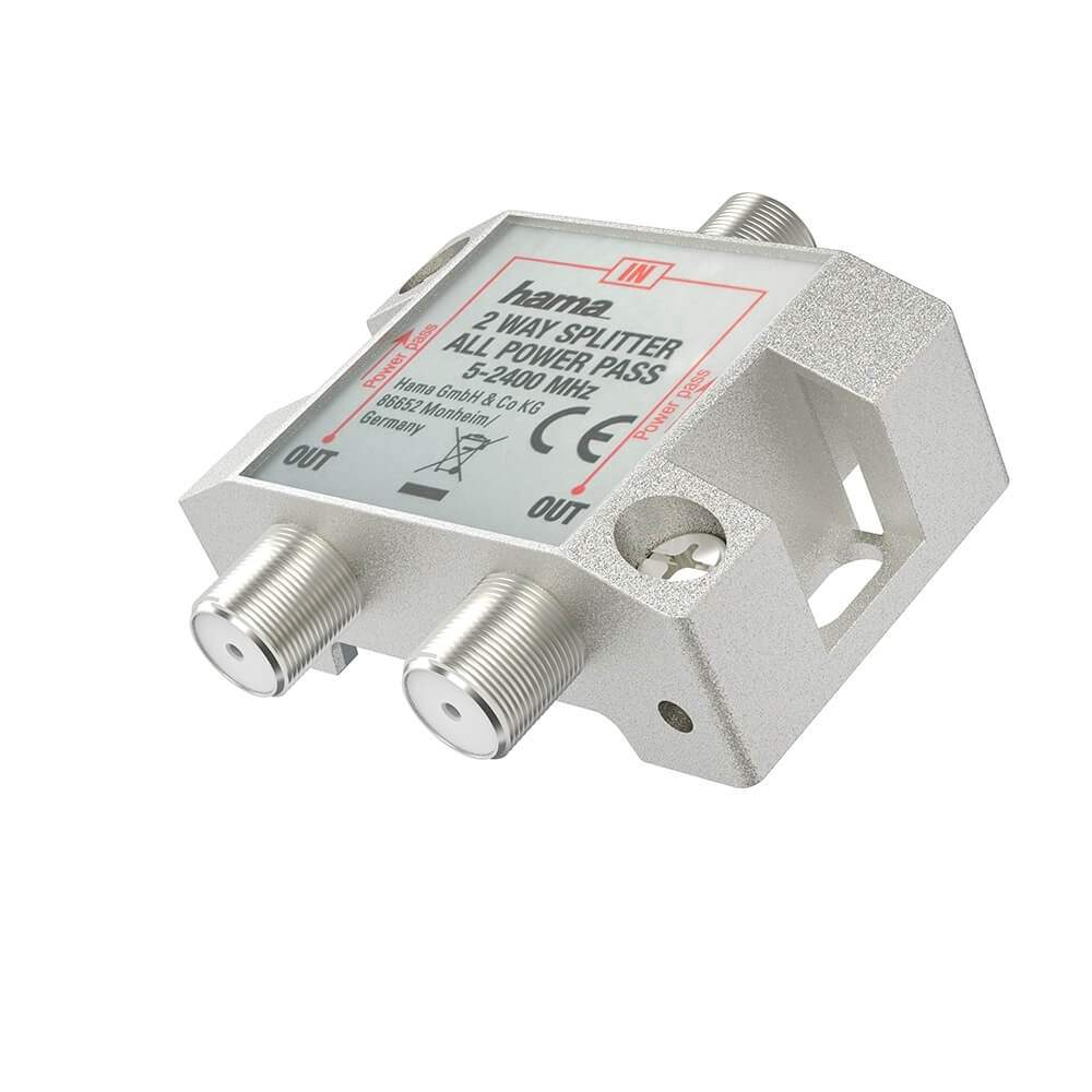 HAMA SAT Splitter 2-vejs Fuldt afskærmet