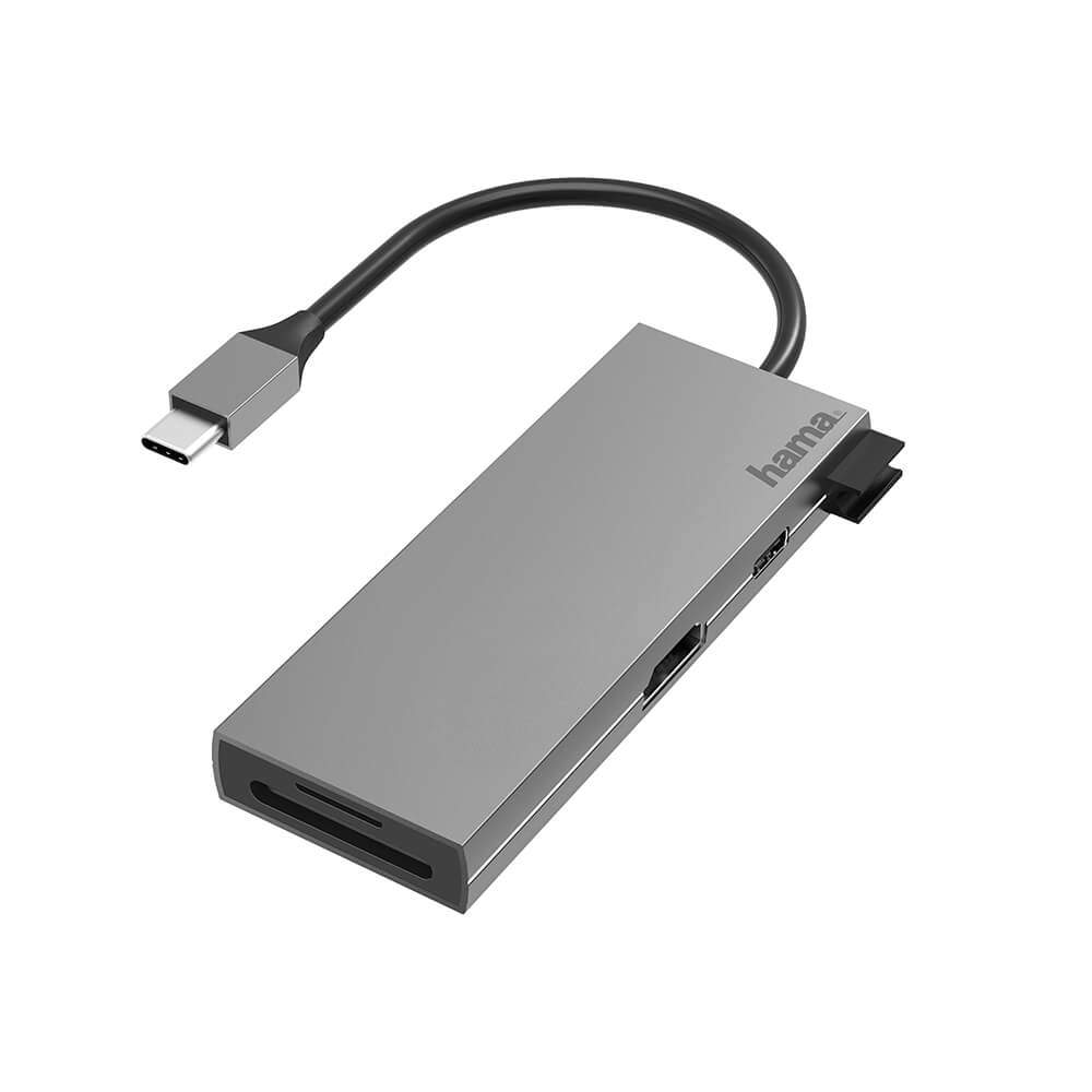 HAMA Adapter USB-C Multi 6x Portar HDMI/SD | Elektronik - Datortillbehör - Tangentbord, Möss & Fjärrkontroller - Tangentbord | Pryloteket