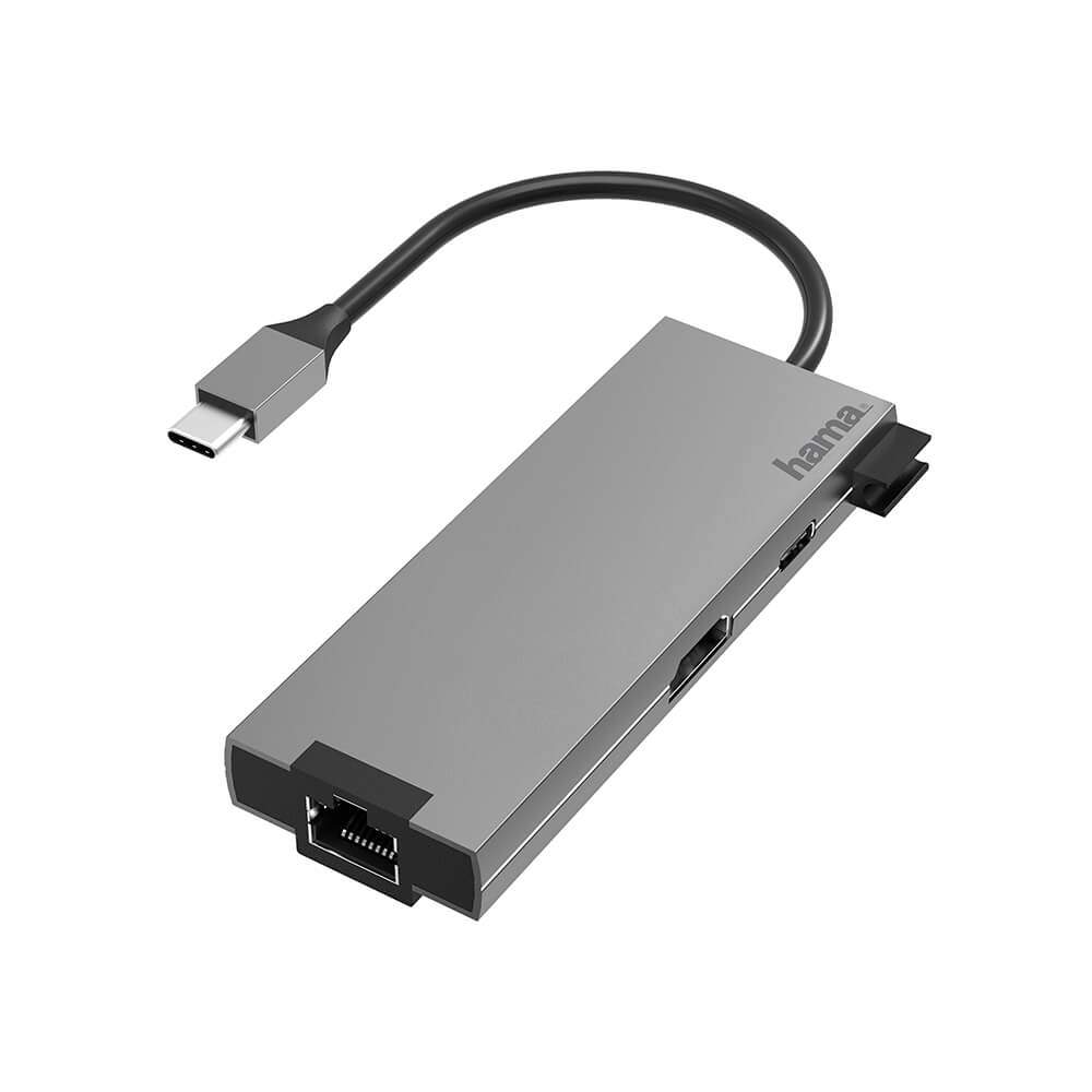 HAMA Adapter USB-C Multi 4x Portar HDMI/LAN | Elektronik - Datortillbehör - Tangentbord, Möss & Fjärrkontroller - Tangentbord | Pryloteket