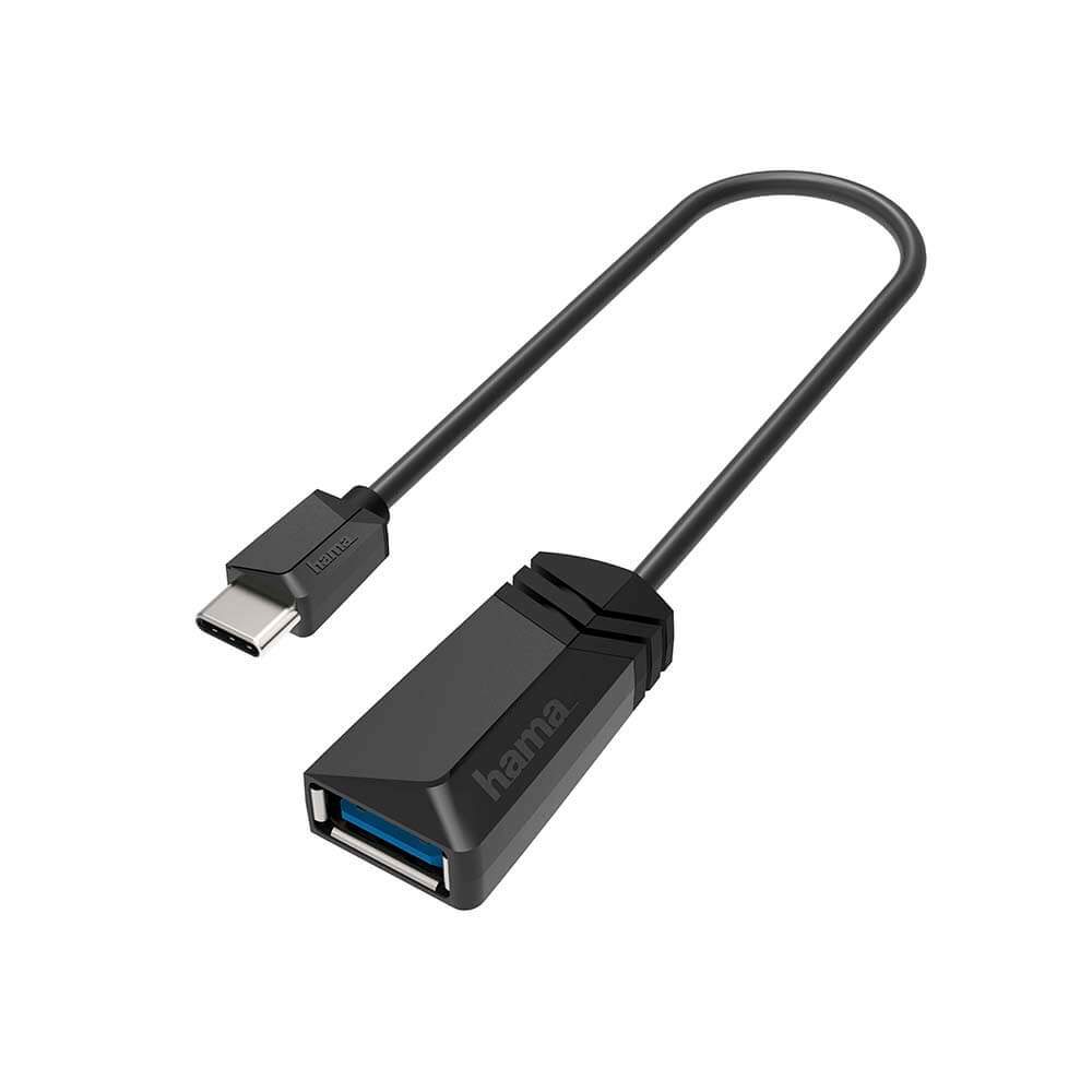 HAMA Adapter USB-OTG USB-C-USB 3.2 Gen 1 5Gbit/s Black | Elektronik - Datortillbehör - Tangentbord, Möss & Fjärrkontroller - Tangentbord | Pryloteket