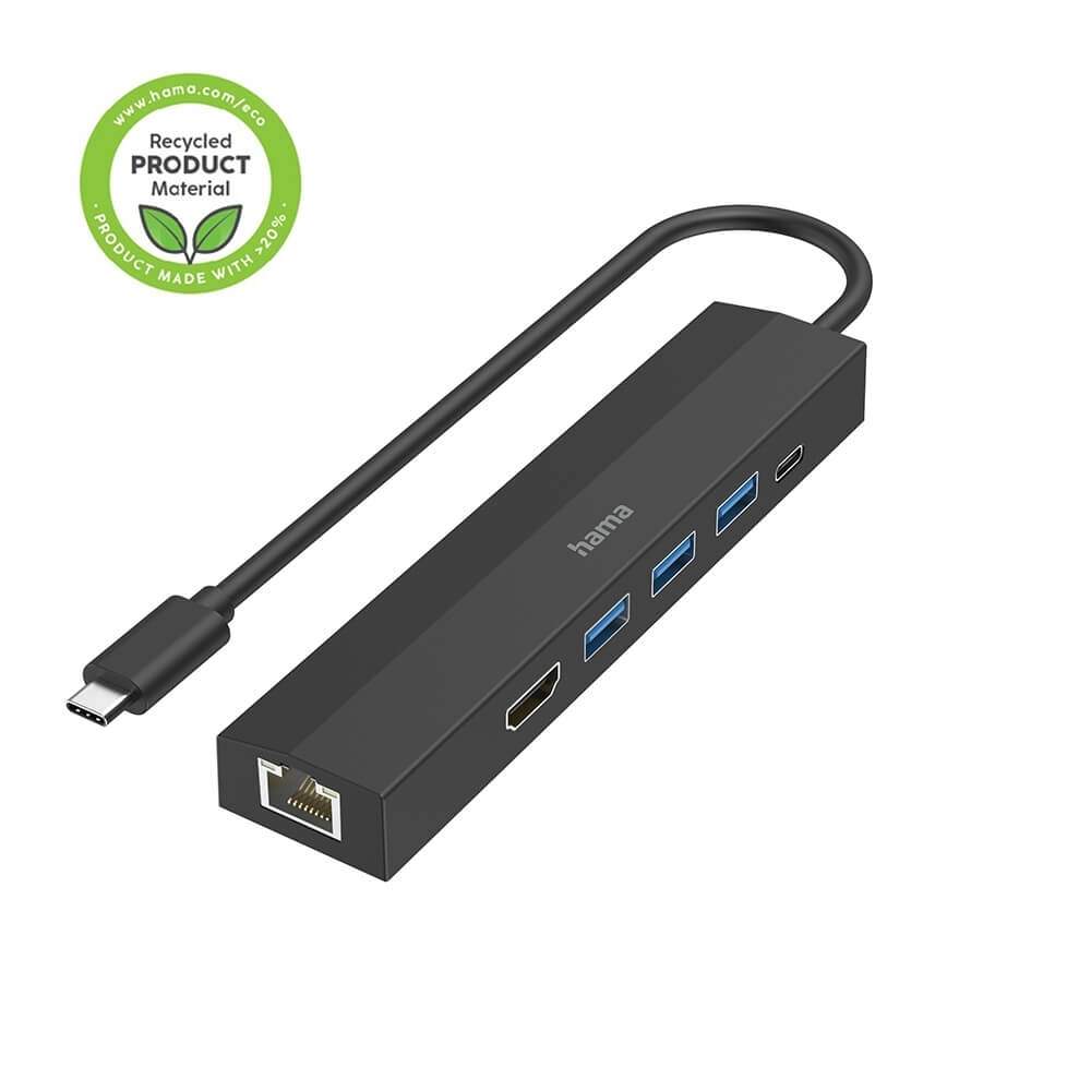 HAMA USB-C Hub Multiport 6 porte
