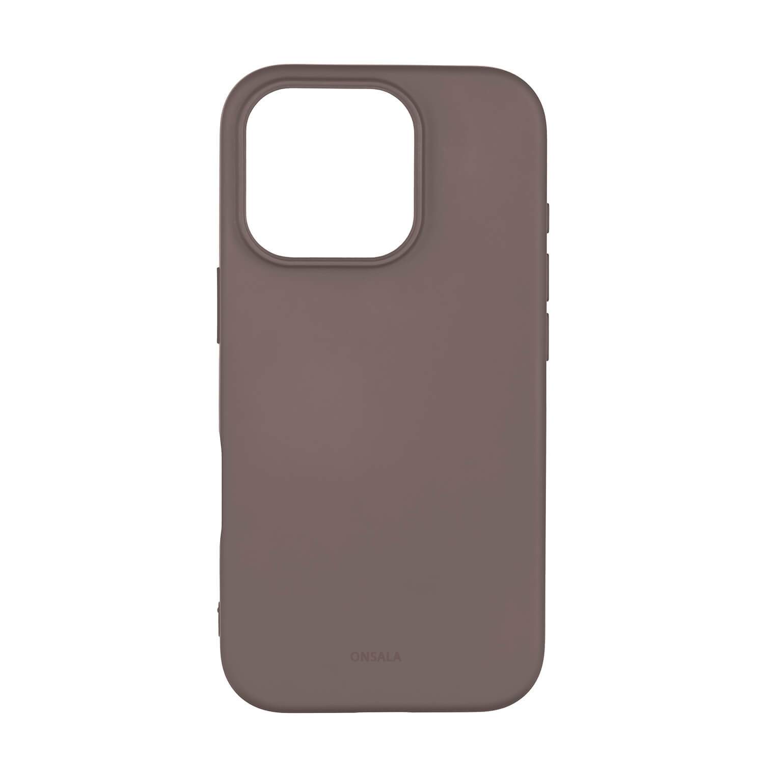 ONSALA Back Sil Touch Genbrugt MagSerie iPhone 16 Pro Chokolade