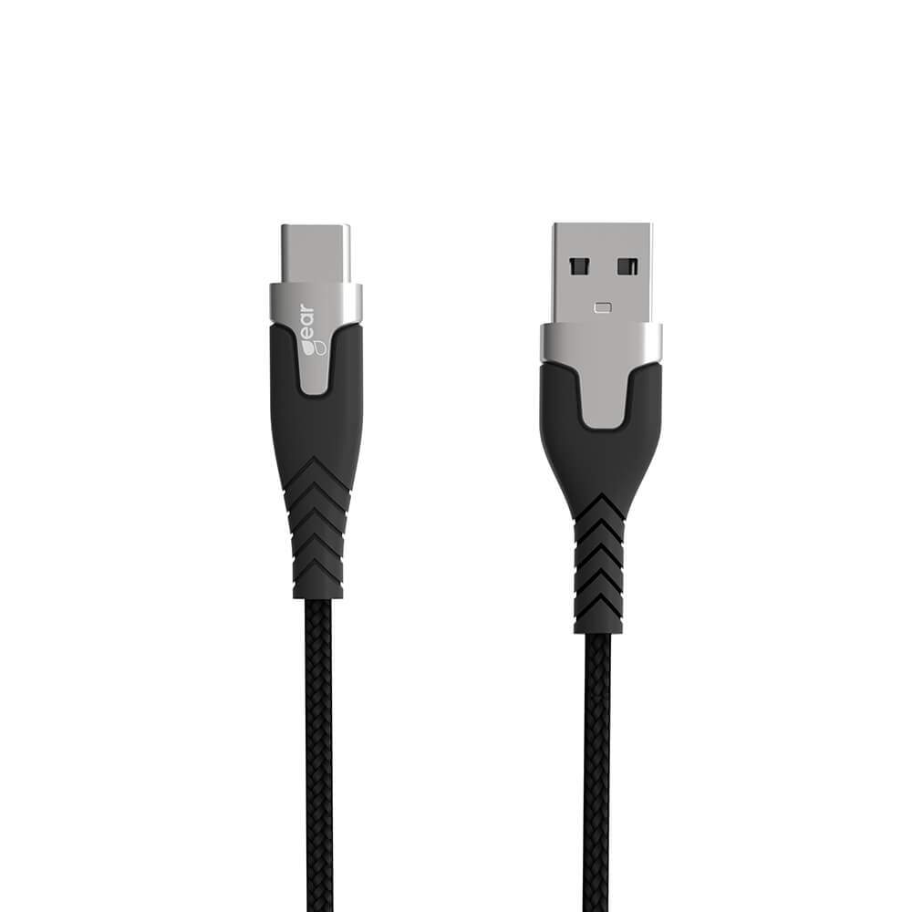 GEAR Laddkabel PRO USB-A till USB-C 2.0 1.5m Svart Kevlarkabel med Metallkopplingar | Elektronik - Kablar & Adaptrar - Adaptrar & Signalomvandlare - USB | Pryloteket