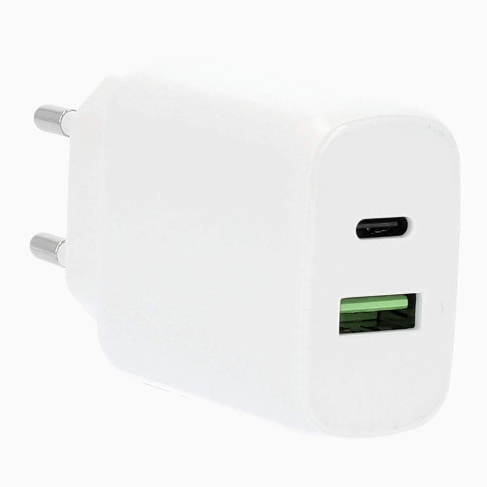 GEAR Charger 220V 1xUSB-C + 1xUSB-A PD/PPS 25W + 18W QC White | Elektronik - Speltillbehör - Nintendo - Nintendo Switch - Laddare | Pryloteket