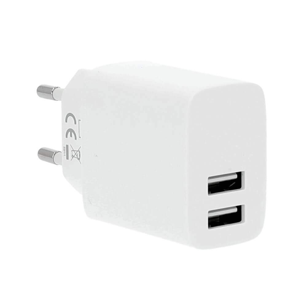 GEAR Charger 220V 2xUSB-A 3,4A White | Elektronik - Speltillbehör - Nintendo - Nintendo Switch - Laddare | Pryloteket
