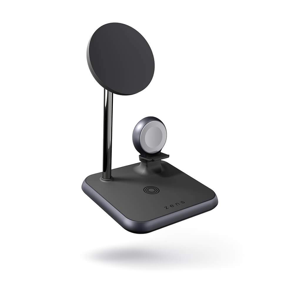 ZENS trådløs oplader 4i1 magnetisk + ur