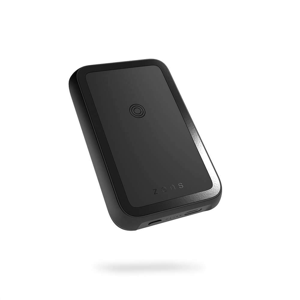 ZENS Magnetic QI Powerbank One Side QI 4000mAh Sort Også QI Genopladning