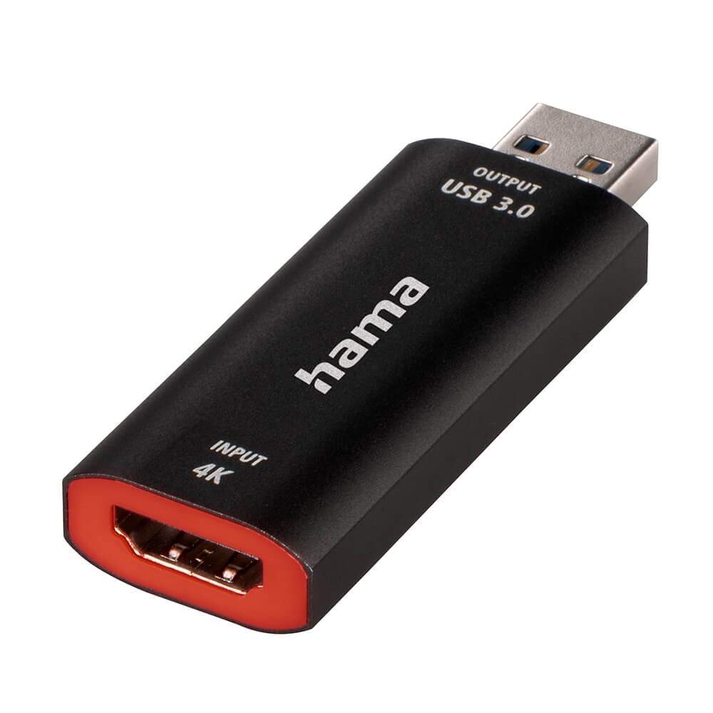 HAMA Capture Card USB HDMI 4K til 1080P USB-C adapter