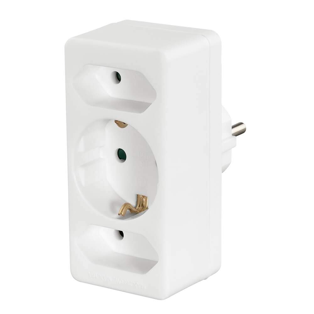 HAMA Multikontakt 3-vägs Vit | Hem & Hobby | Pryloteket