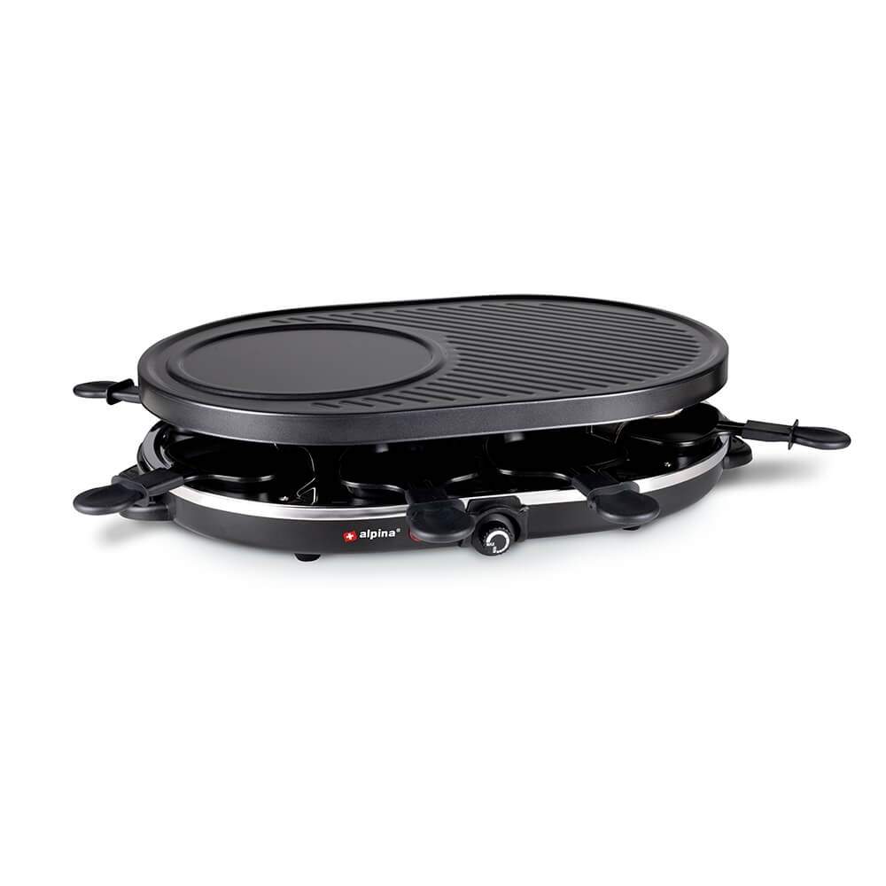 ALPINA Raclette Iron Grill Gourmet 8 Personer