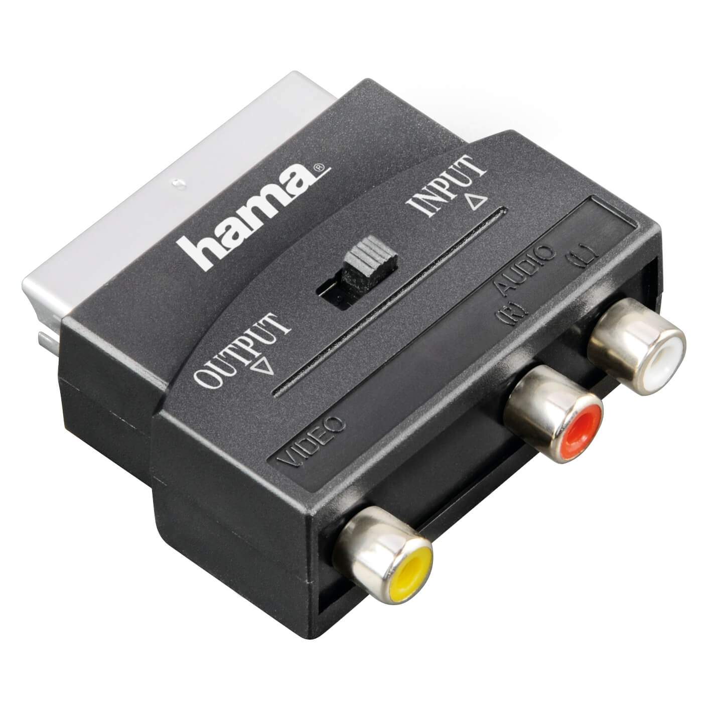 HAMA Adapteri 3xRCA-Scart naaras-uros I/O musta