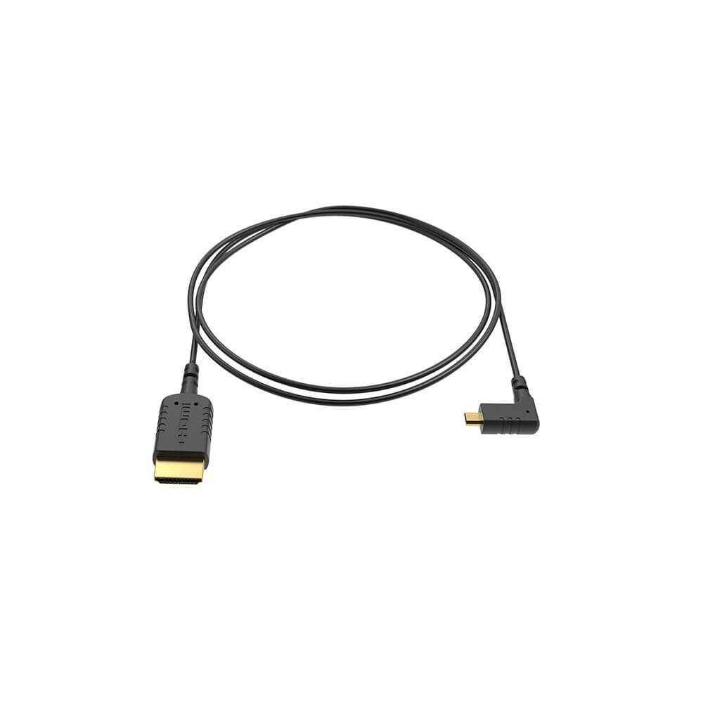 8SINN Kabel Micro HDMI-HDMI Vinklet Ekstra Tynd 40cm